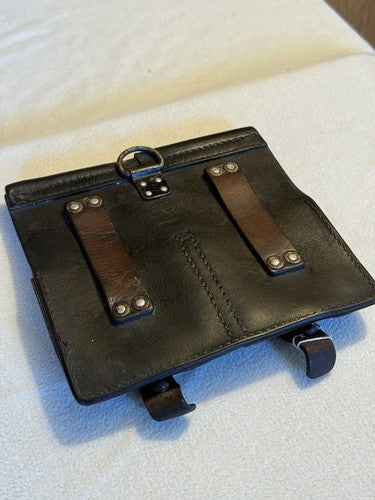 Austrian Steyr StG 58 Dual Magazine Pouch Stolla Wien Black Pebbled Leather FAL - Image 4