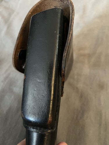 Post-WW2 German P38 Black Leather Holster Exact Replica Semi-Automatic Pistol - Image 4