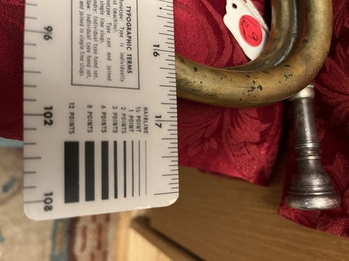 Early WW2 German Military Brass Trumpet Meinel + Herold Klingenthal Silver MP - Image 8