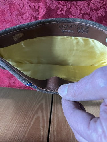 WW2 US Army Air Force AAF Officer Garrison Cap Sterling Wings Lewis Brown Wool 7 - Image 9