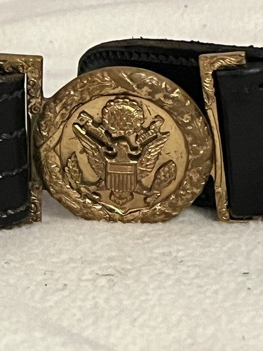 Authentic US WW2 Army General Officer’s Belt & 24K Gold-Plated Buckle - Image 9