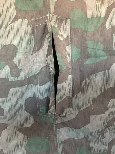 Original WW2 German Wehrmacht Canvas Zeltbahn Shelter Quarter Splinter Oak Camo - Image 2