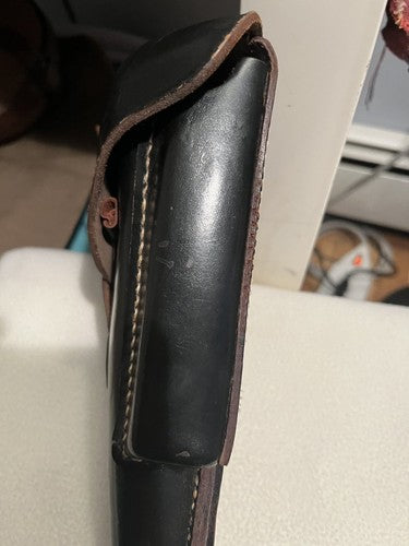 German WW2 P08 Black Luger Hardshell Early Replica Holster LOH Sohne Berlin - Image 4