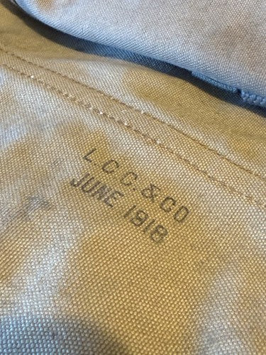 US Army WWI M1910 Haversack Backpack LCC & Co 1918 Unissued Canvas Field Pack - Image 10