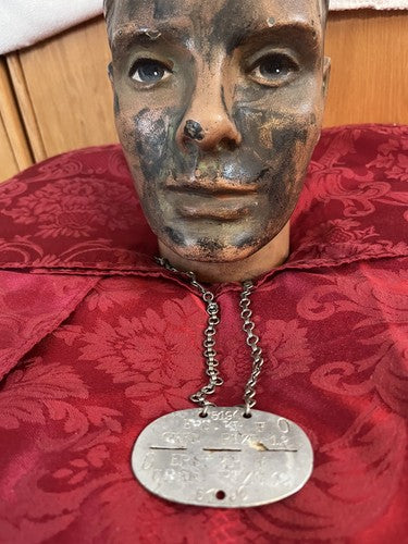 Authentic WW2 German aluminum dog tag company commander #5190 - Image 6