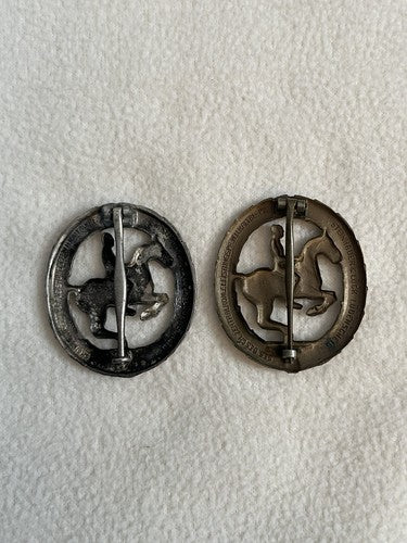 German WW2 Era Horsemans Proficiency Badges Silver Bronze Steinhauer & Luck MINT - Image 4