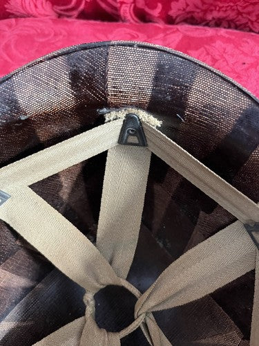 Rare US WW2 M1 Helmet 7AWR Stencil Front Seam Swivel Bale Kennedy Liner - Image 14