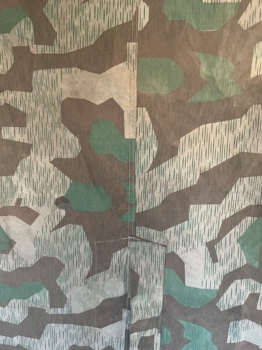 Original WW2 German Wehrmacht Canvas Zeltbahn Shelter Quarter Splinter Oak Camo - Image 8