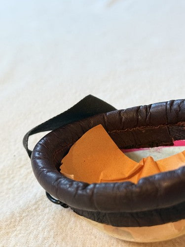 German WW2 Cavalry Horse Dust Goggles Gas Mask Padded Leather Unissued NOS Rare - Image 7