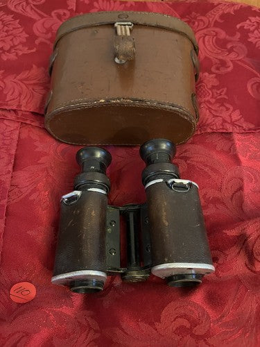 German WW1 WW2 C.P. Goerz Binoculars Leather Case DRP #3227 Made in Occupied