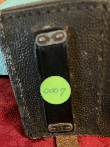 WW2 German Wehrmacht K98 Mauser Ammo Pouch Black Leather RBNr 0486/0007 Pebbled - Image 4