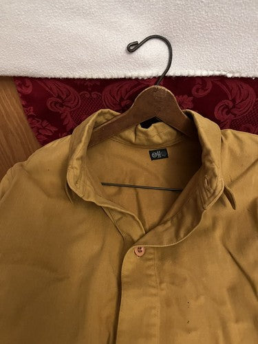 WW2 German Elite Services Officer Shirt Mustard Brown RZM Tag #6135 Long Sleeve - Image 7