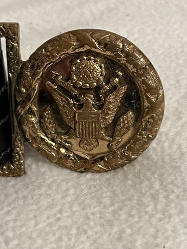 Authentic US WW2 Army General Officer’s Belt & 24K Gold-Plated Buckle