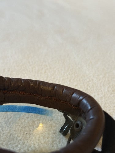 German WW2 Cavalry Horse Dust Goggles Gas Mask Padded Leather Unissued NOS Rare - Image 8