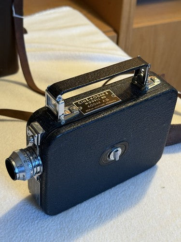 WW2 German Wehrmacht Issued Cine-Kodak 8 Model 60 Movie Camera Case Leather Mint - Image 7