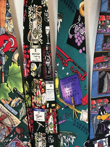6 Vintage Silk Neckties Nicole Miller Looney Tunes Daffy Duck 1997 New Condition - Image 3