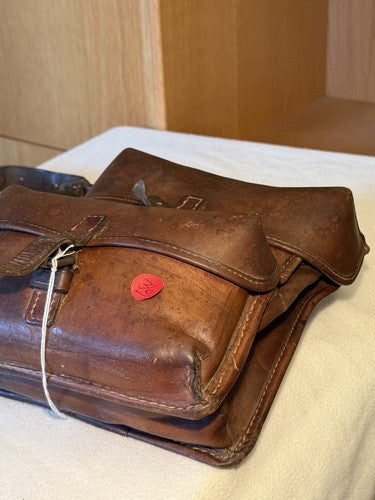 WW2 Austrian Reconnaissance Patrol Bag Brown Leather Medic Pouch