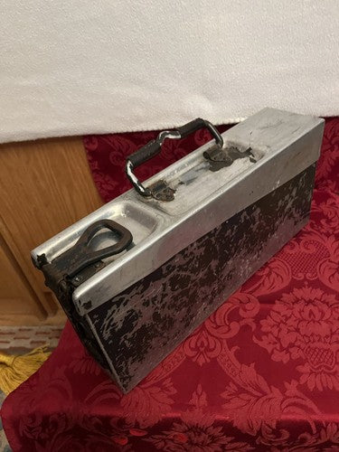 WW2 German Paratrooper Aluminum MG34/42 Ammo Box 1939 Wehrmacht Dunkelgrau Paint