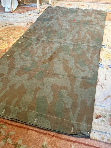 WW2 Swiss Issue Zeltbahn Shelter Quarter Splinter Camo German Style Canvas Great