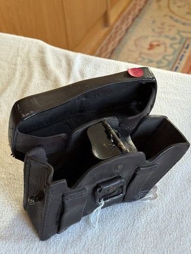 WW1 German Leather Cartridge Box Mannlicher M95 Rifle Pouch Volksturm 1945 Rare - Image 6
