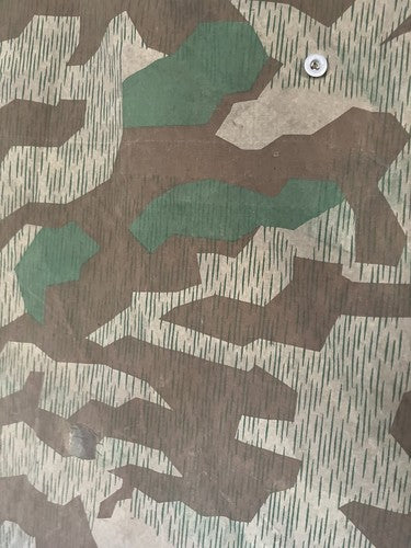 Original WW2 German Wehrmacht Canvas Zeltbahn Shelter Quarter Splinter Oak Camo - Image 7