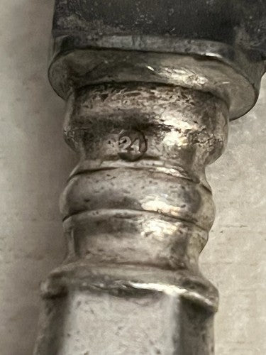 8 Rare Vintage German WW2 Dinner Knives WMF Cutlery 10" Wurttembergische Metall - Image 8