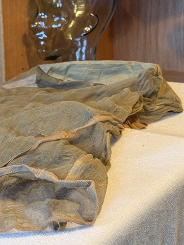 WW2 German Wehrmacht Sniper Helmet Mosquito Net Afrika Korps Mesh Olive Face - Image 3