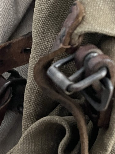 WW2 German Wehrmacht M34 Heavy Canvas Rucksack Backpack ID 2-Strap 2-Pocket - Image 8