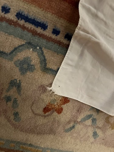 Early WW2 US Army Air Forces White Silk Scarf Embroidered Insignia Patch 28x32 - Image 3