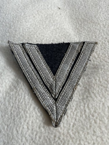 Original German WW2 Luftwaffe Sleeve Rank Patch Obergefreiter Wool Silver