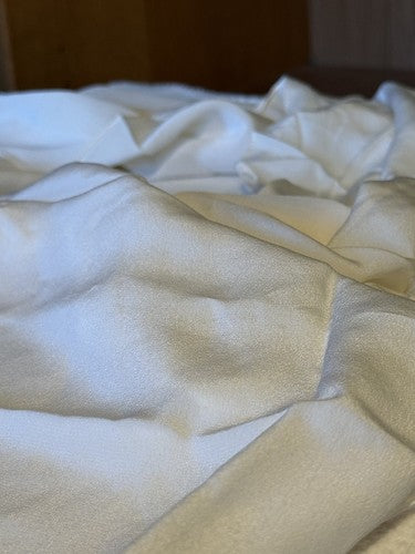 WWII Era Vintage White Silk Aviator Scarf Monogram RE Made in France 15x65 Mint - Image 3