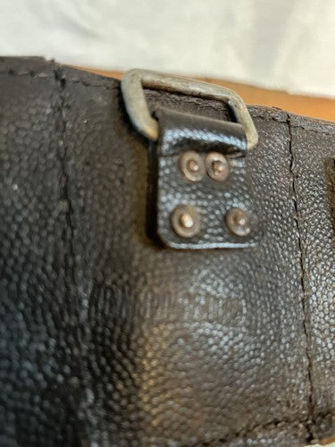 WW2 German Wehrmacht K98 Mauser Ammo Pouch Black Leather RBNr 0486/0007 Pebbled - Image 5