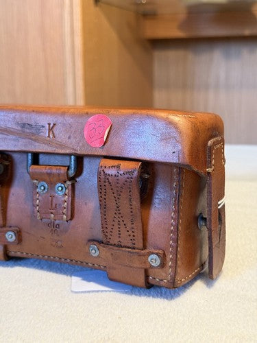 WW2 German Cavalry Medic Pouch Leather Wehrmacht DLA 40 Dachau Marked Bandages