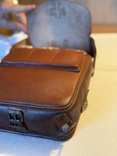 V. Rare German WW2 M40 Cavalry REAR Saddlebag  (Packtasche)  Frankfurt 1940 - Image 6