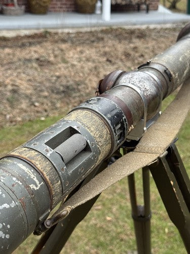 Original German WW2 Afrika Korps Range Finder, Calibration Board, & Tripod - Image 6