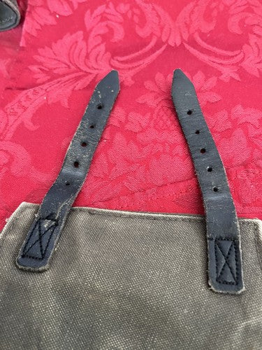 WW2 German Wehrmacht 1942 Low Boot Gaiters Leggings Canvas Leather Aluminum Pair - Image 8