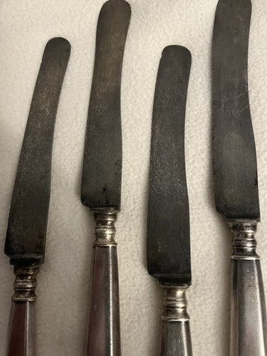8 Rare Vintage German WW2 Dinner Knives WMF Cutlery 10" Wurttembergische Metall - Image 4
