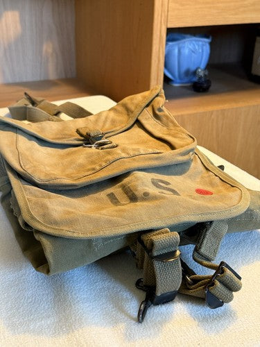 US Army WWI M1910 Haversack Backpack LCC & Co 1918 Unissued Canvas Field Pack - Image 3