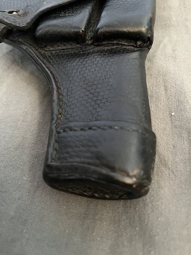 Original Swedish Issue M1907 FN M1903 Browning Pistol Holster Black Leather WWII - Image 9