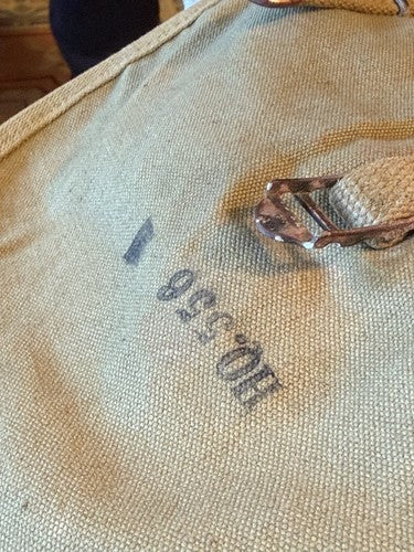 WW2 US Army Canvas Haversack Backpack WCO 1941 Stamped H0556 Shelter Half U.S. - Image 4