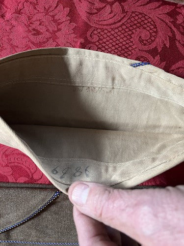 WW2 US Army Air Force AAF Officer Garrison Cap Sterling Wings Lewis Brown Wool 7 - Image 12