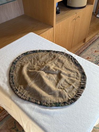 WW2 German Pea Dot 44 Camo HBT Helmet Cover Field Made Erbsenmuster Stamped - Image 10