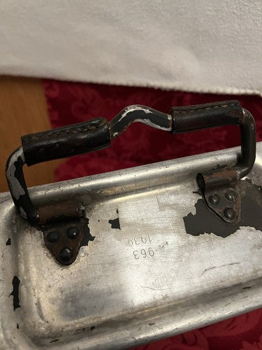 WW2 German Paratrooper Aluminum MG34/42 Ammo Box 1939 Wehrmacht Dunkelgrau Paint - Image 4