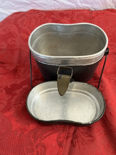 German WW2 M-31 Aluminum Mess Kit Kochgeschirr MN 44 Dated 1944 Metallindustrie - Image 3