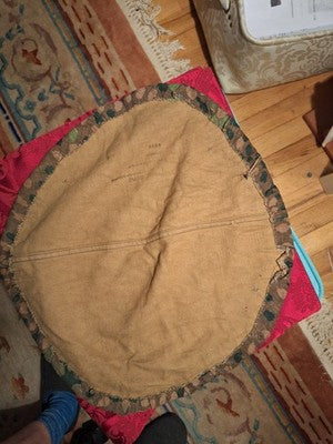 WW2 German Pea Dot 44 Camo HBT Helmet Cover Field Made Erbsenmuster Stamped - Image 11