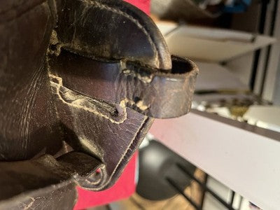 V.Rare Pair WW1 German Cavalry Saddlebags Reissued WW2 Troops Leather - Image 7