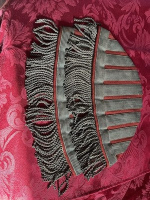 WW2 German Wehrmacht Drum Major Swallows Nest Shoulder Boards Bullion Red Wool - Image 6