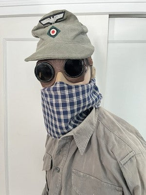 WW2 German Wehrmacht Rommel Afrika Korps Leather Dust Goggles Mint Condition - Image 2