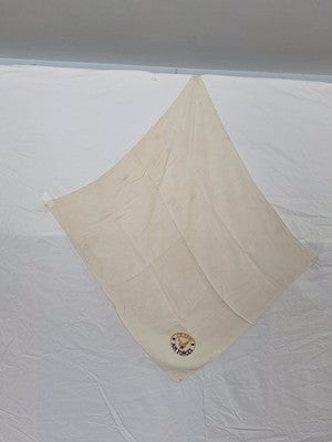 Early WW2 US Army Air Forces White Silk Scarf Embroidered Insignia 28"x32" - Image 14