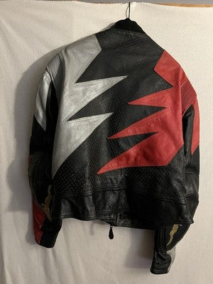 Fieldsheer Padded Red Leather Motorcycle Jacket European Style XL Size 52 Mens - Image 11